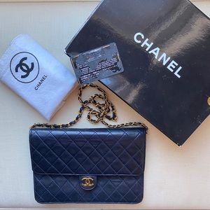 Chanel Marine Navy Classic Quilted Flap Bag
